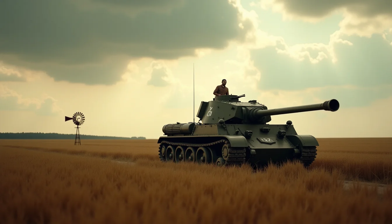 Poland tank in landscape